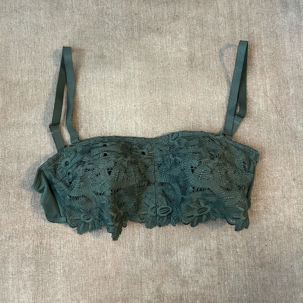 Aerie Lace Bralette in Sage Green